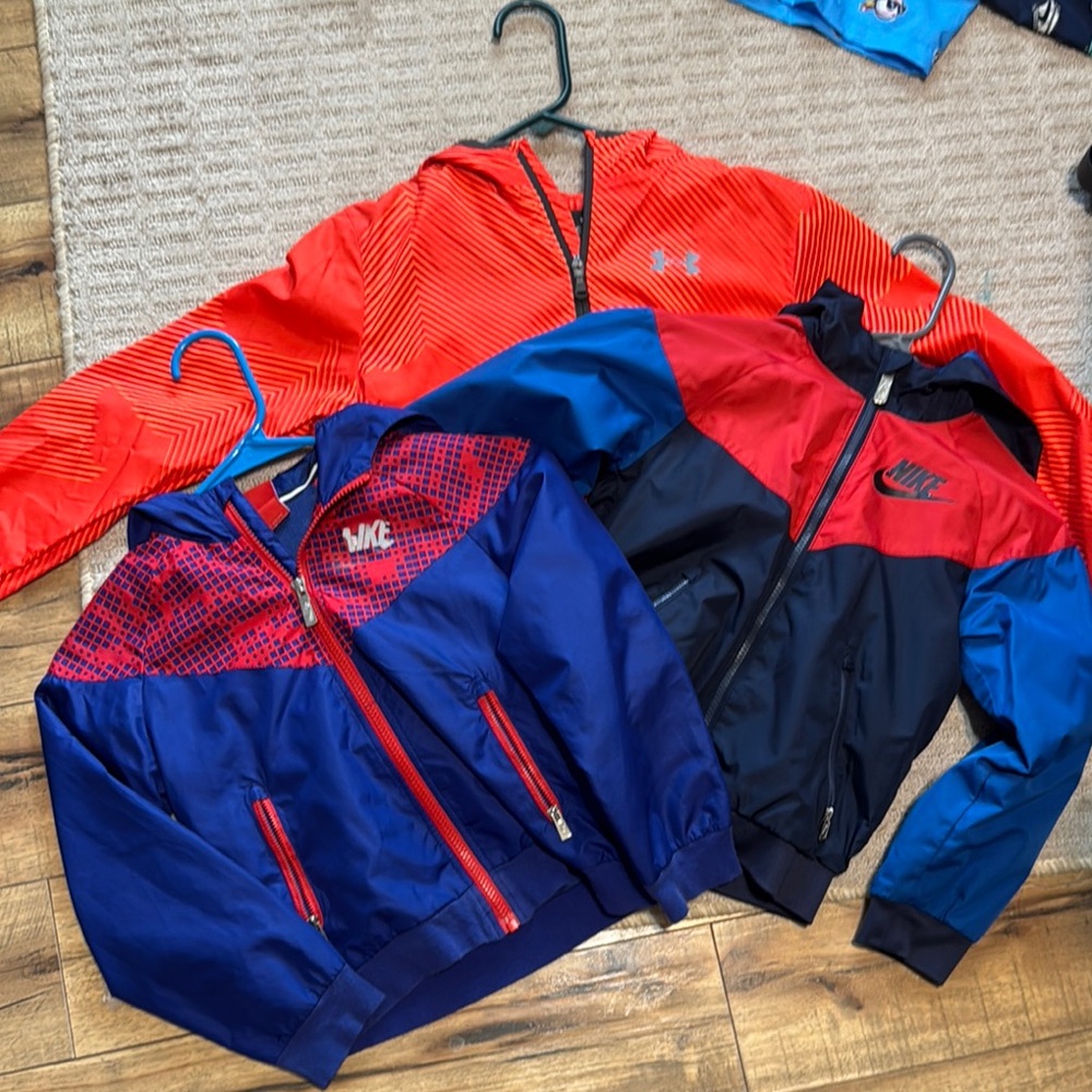 Nike and Under Armour Jackets - Red and Blue